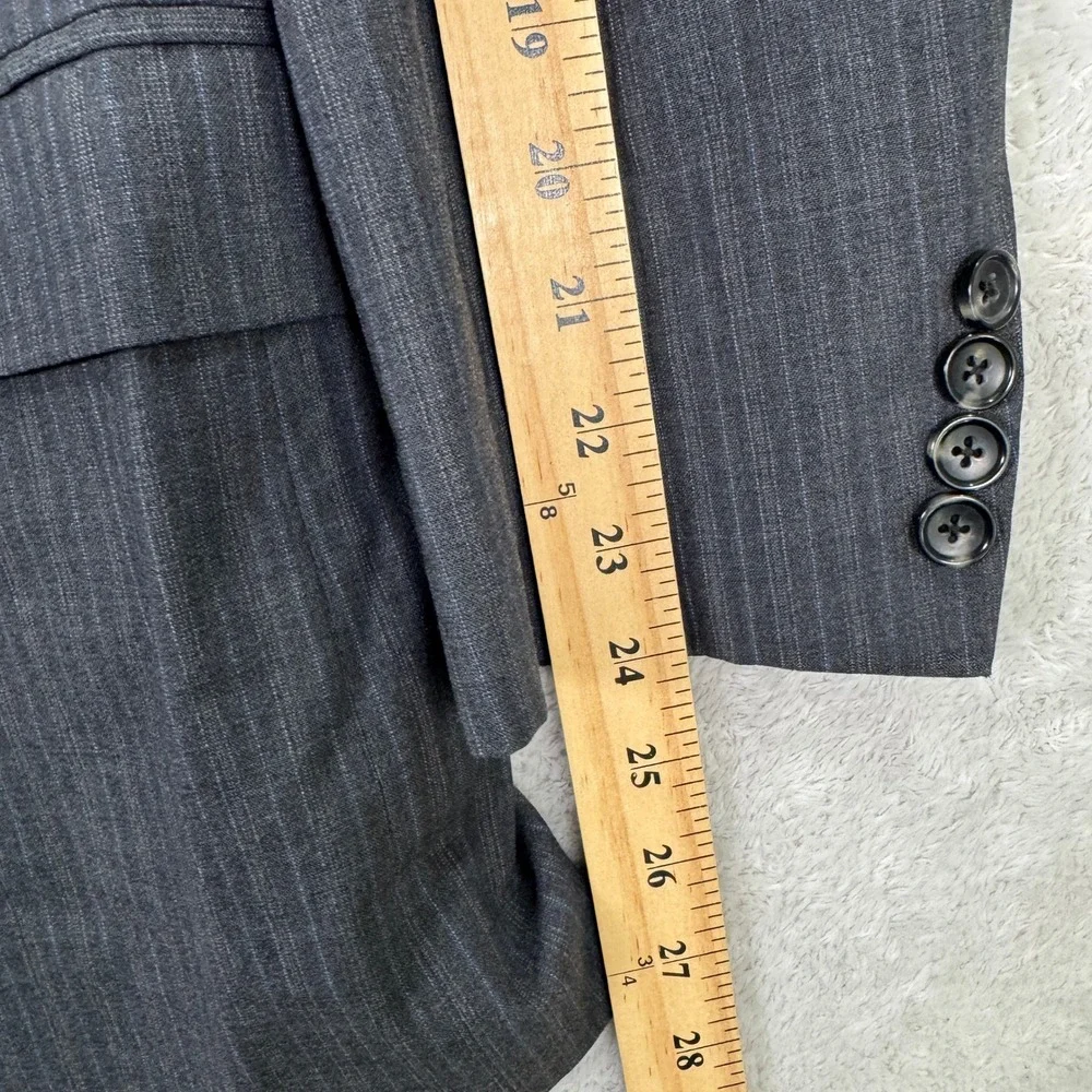 Brooks Brothers Fitzgerald BrooksCool Men 43R Slim Fit Grey Pinstripe Suit 38x29